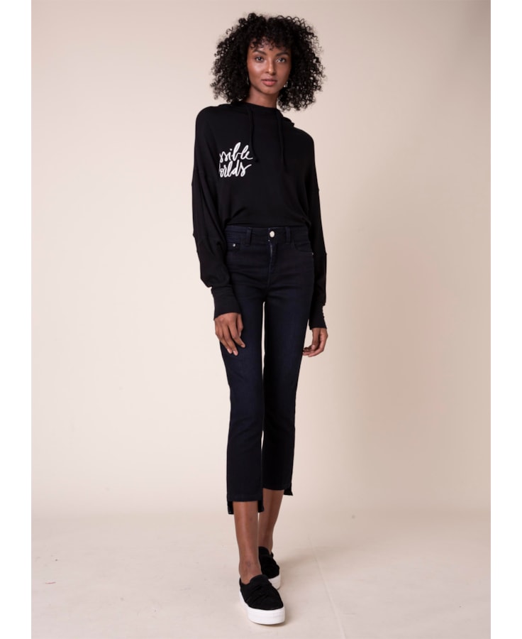 Calça Jeans Sofia Cigarrete B-216 Lav.Escuro C/ 3d