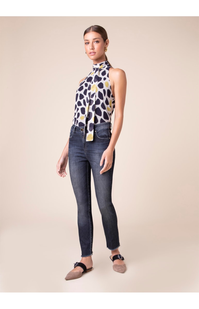 Calça Jeans Sofia Cigarrete B-36 Lav.Amaciado C/Resina
