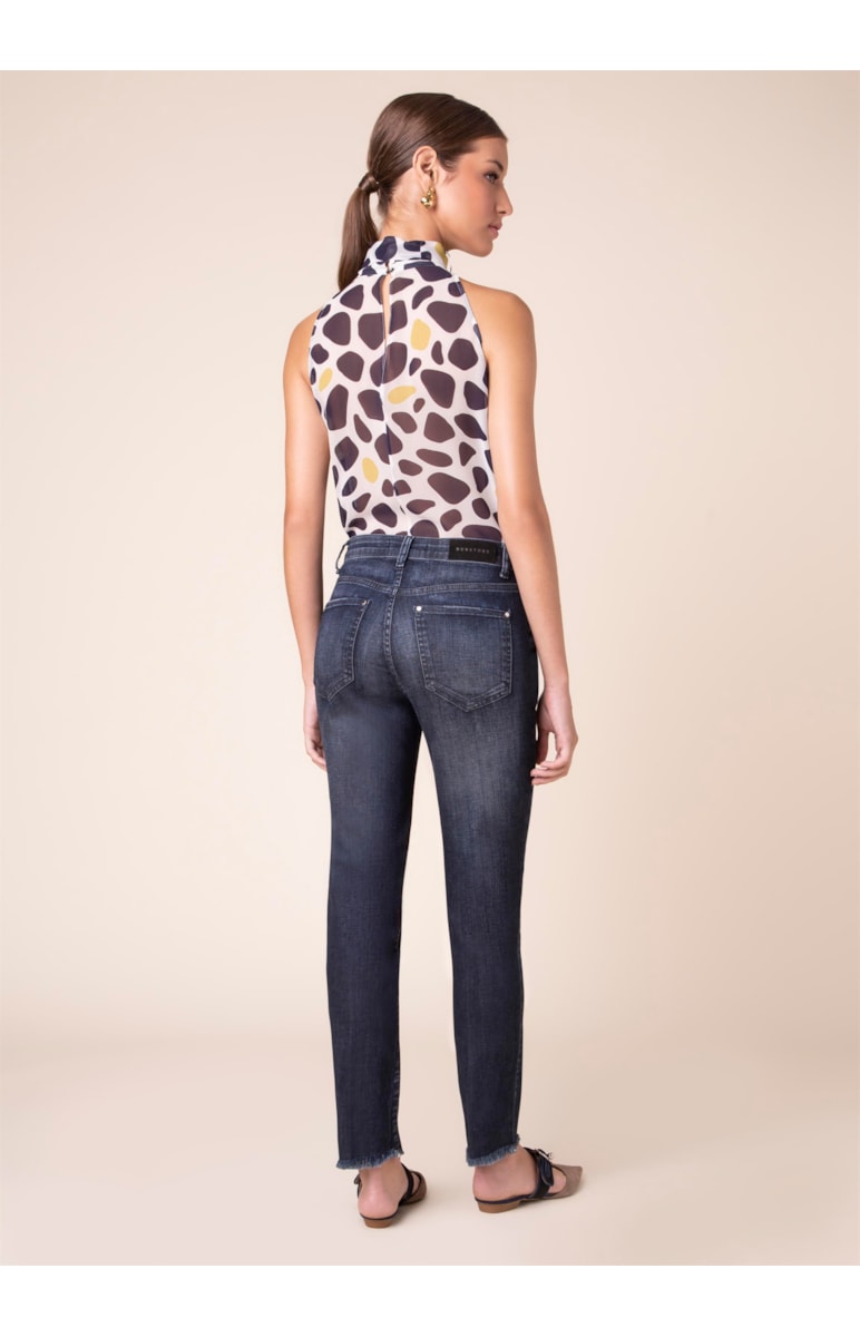 Calça Jeans Sofia Cigarrete B-36 Lav.Amaciado C/Resina