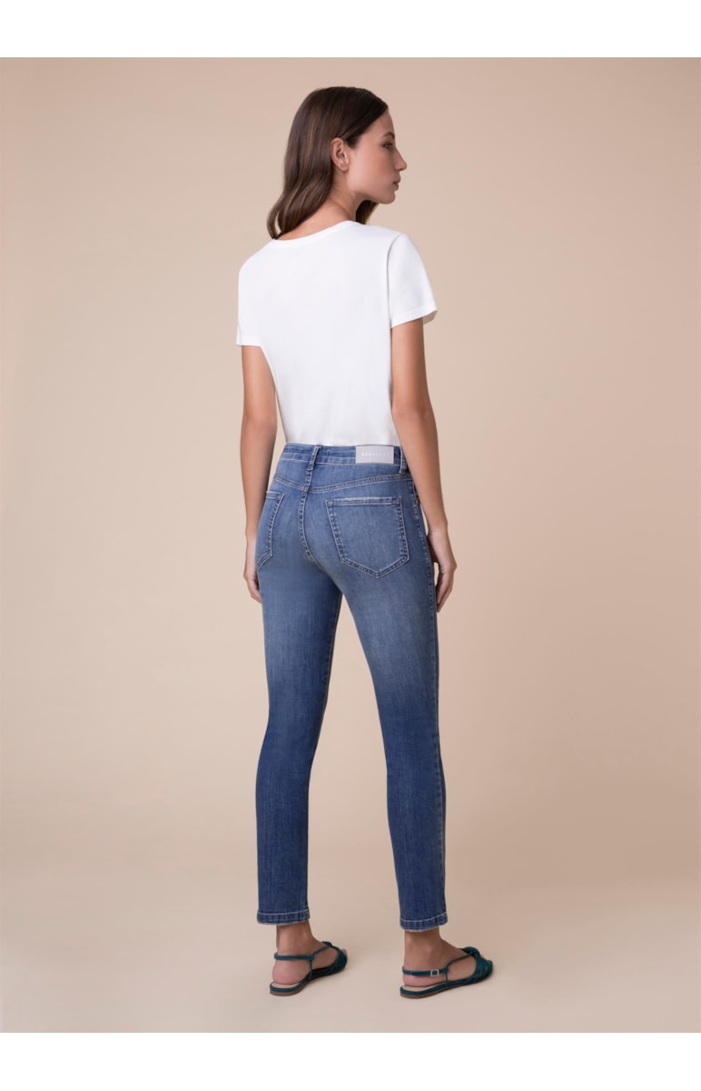Calça Jeans Sofia Cigarrete Lav.Claro C/ Rebolo
