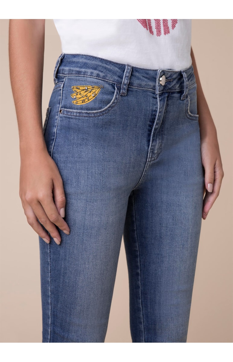 Calça Jeans Sofia Cigarrete Lav.Claro C/ Rebolo