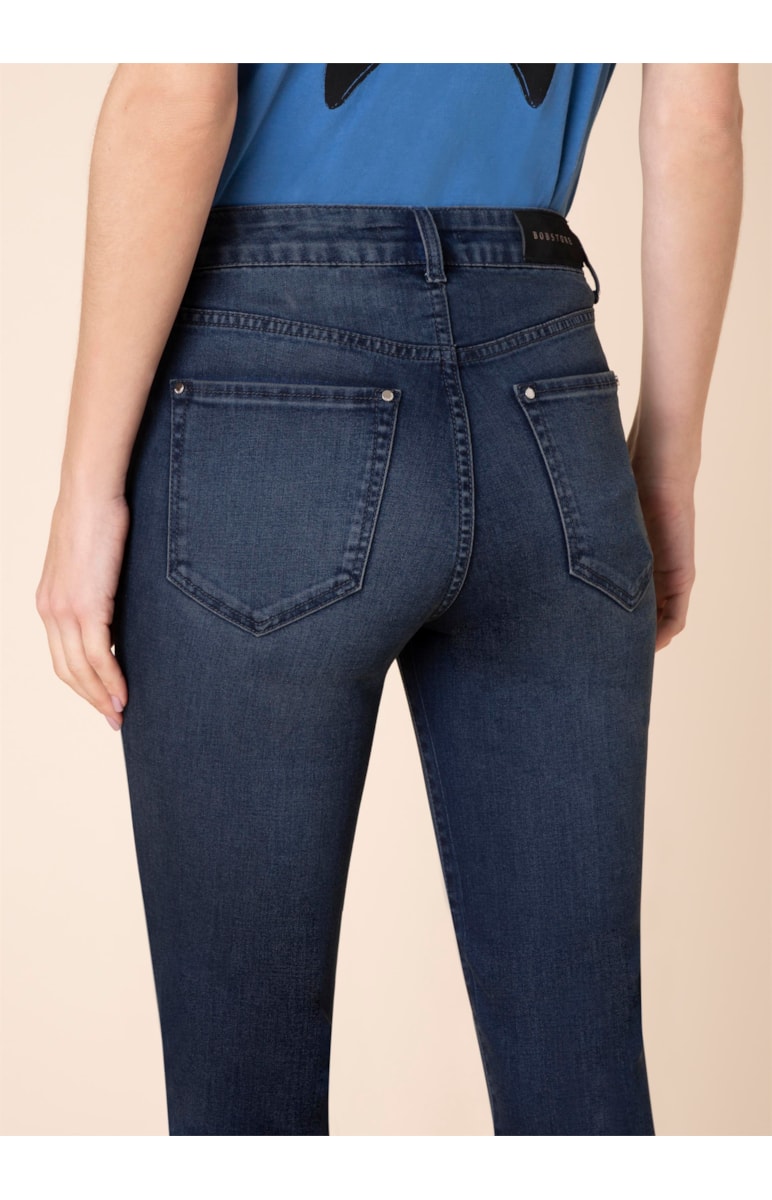 Calça Jeans Sofia Flare Recortes 325 Lav.Escuro C/ Use
