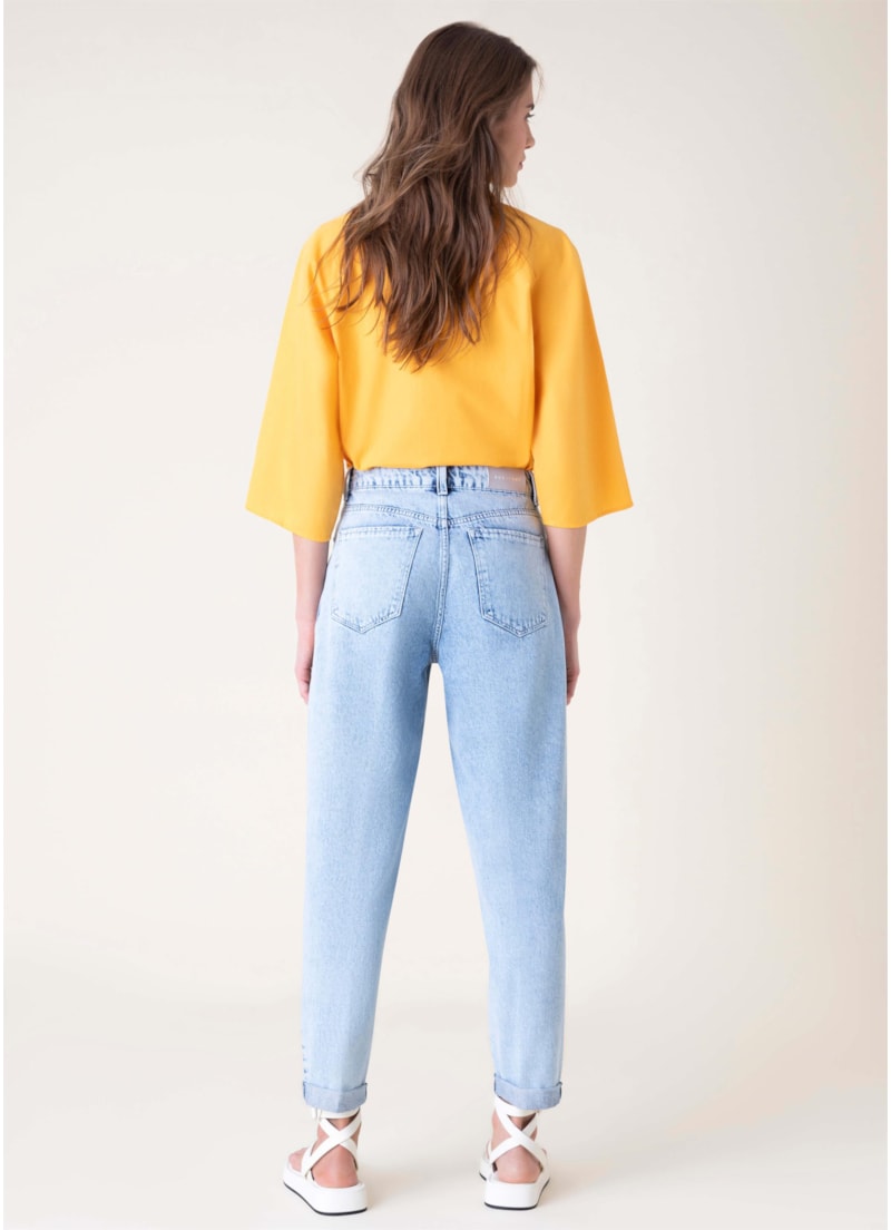 Calça Jeans Vintage Denim Lavagem Clara