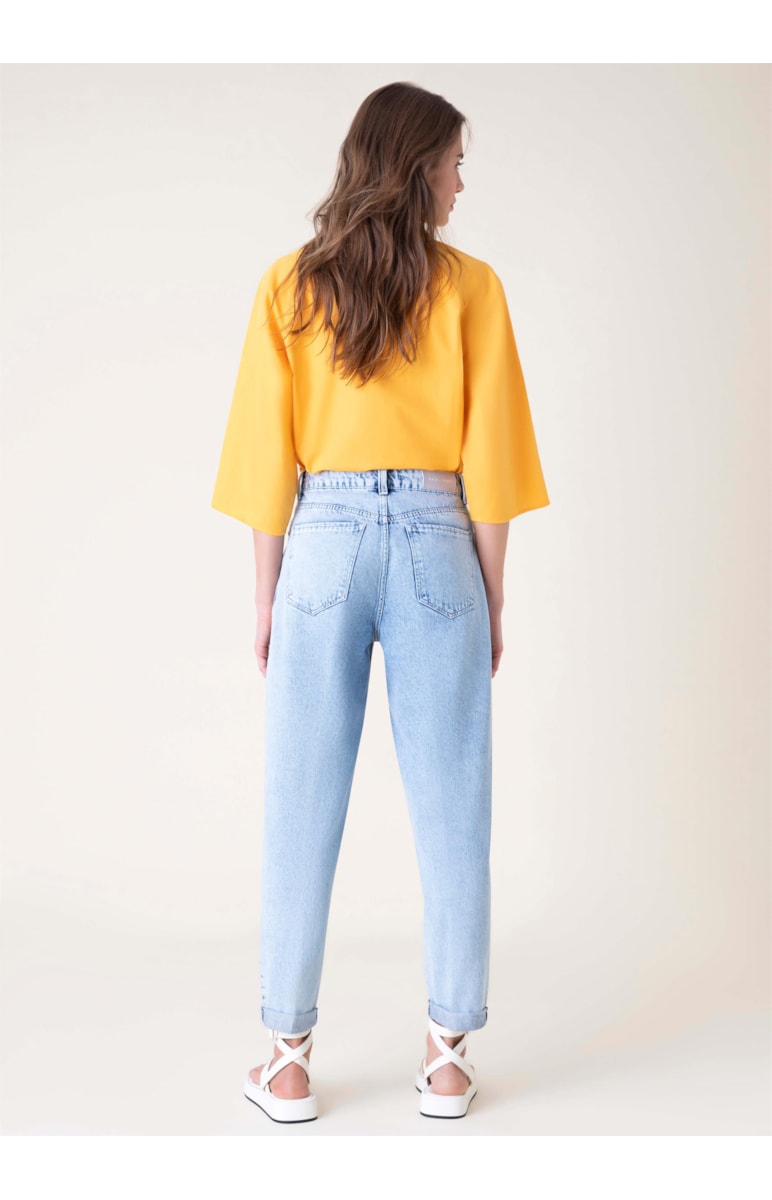 Calça Jeans Vintage Denim Lavagem Clara