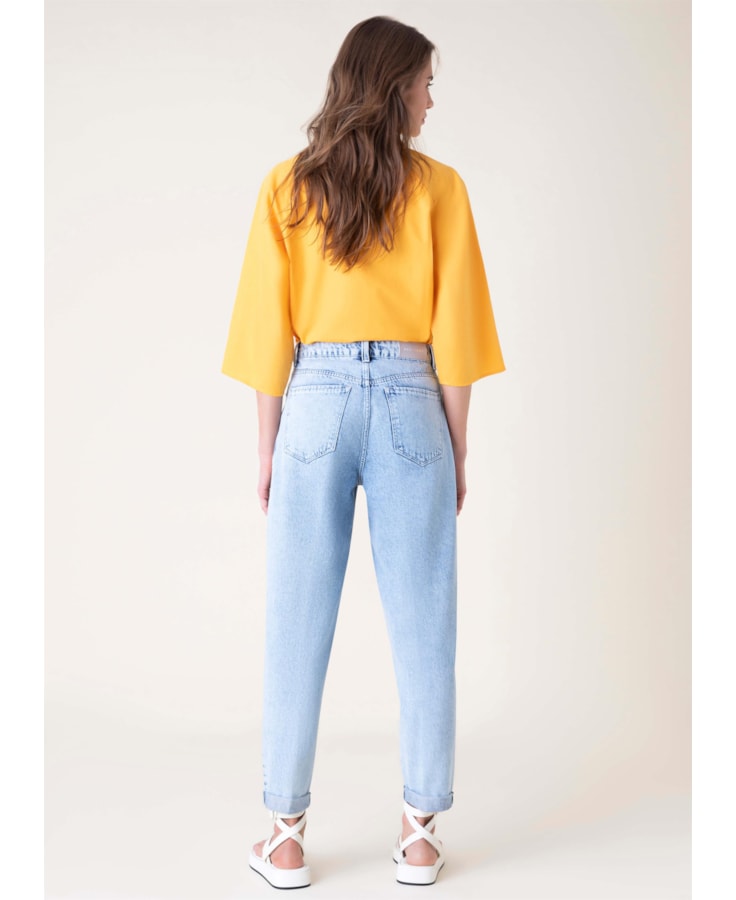 Calça Jeans Vintage Denim Lavagem Clara