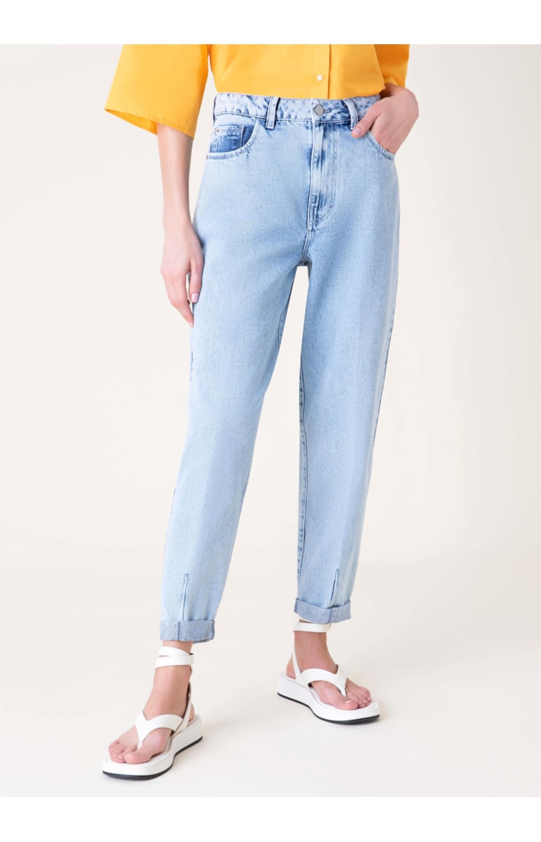 Calça Jeans Vintage Denim Lavagem Clara