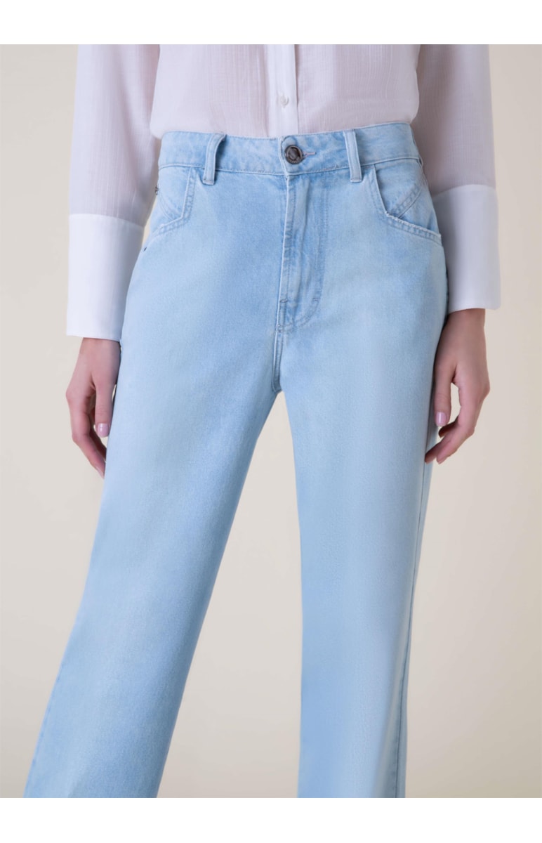 Calça Jeans Vintage Denim Slouch Lavagem Clara