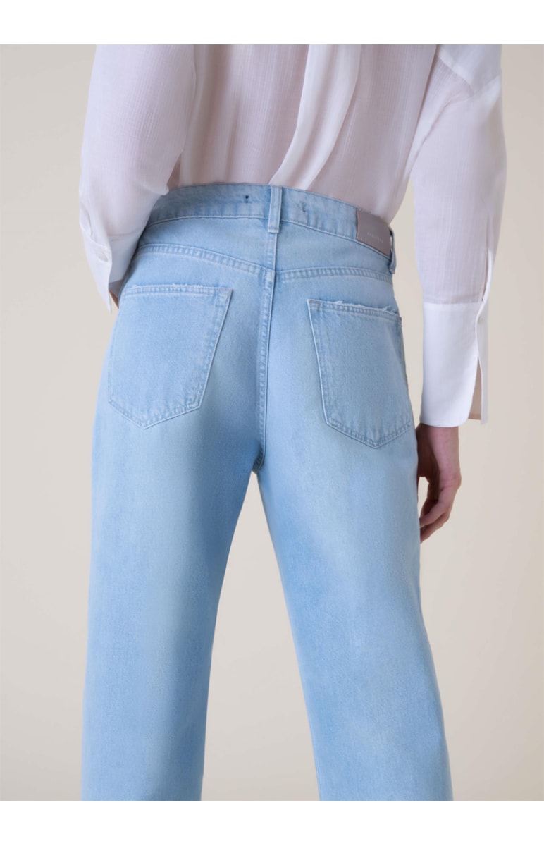Calça Jeans Vintage Denim Slouch Lavagem Clara