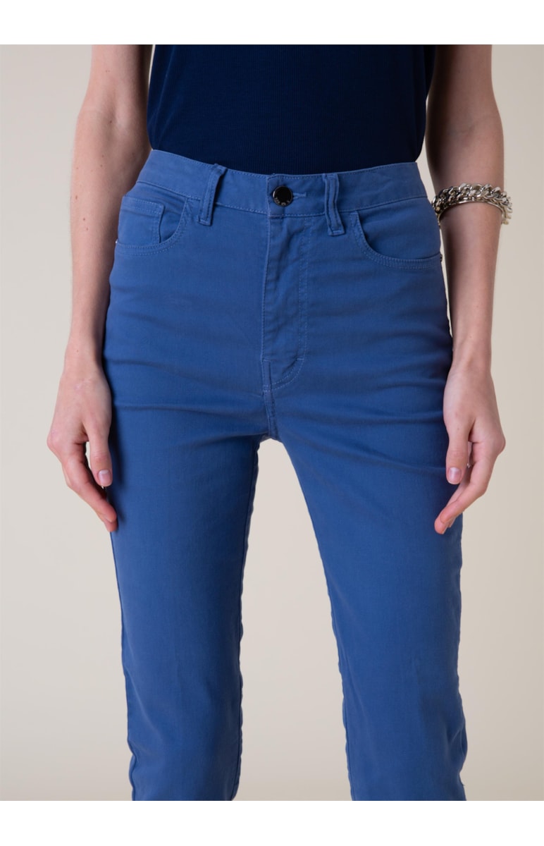 Calça Joggin Color Cigarrete Pence Azul Jeans