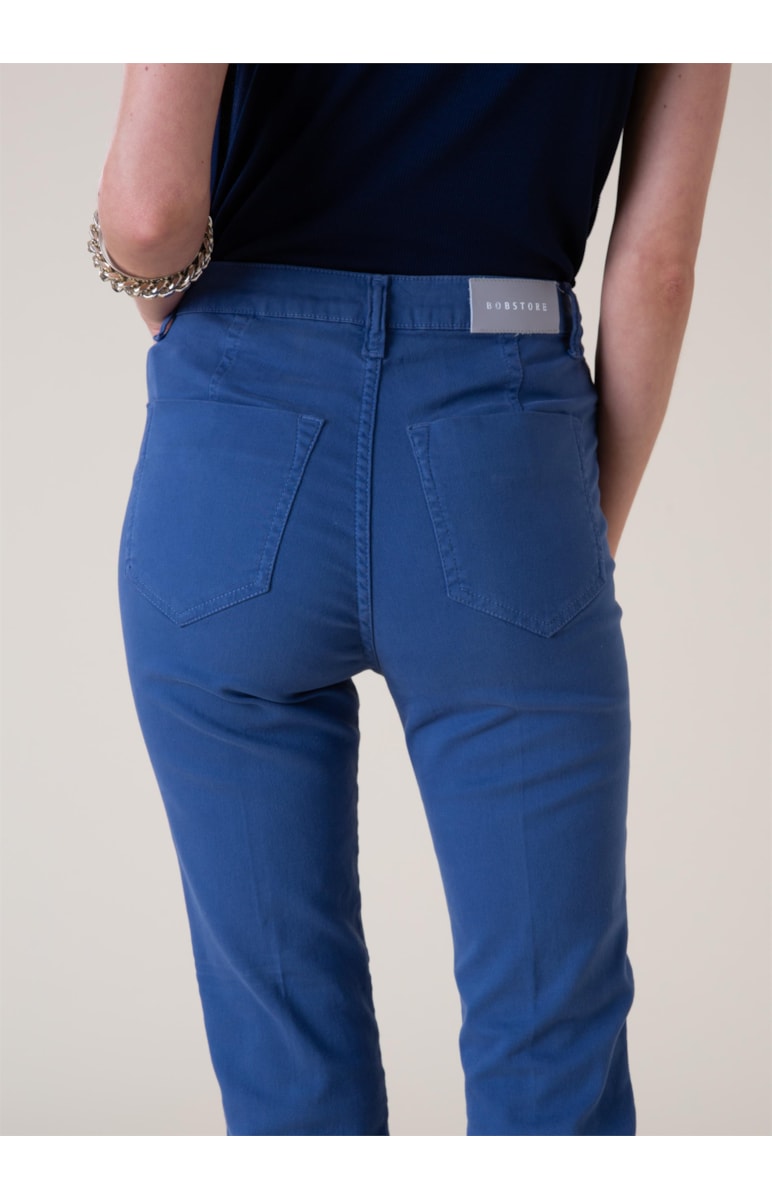 Calça Joggin Color Cigarrete Pence Azul Jeans