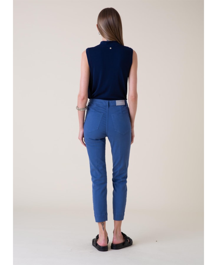 Calça Joggin Color Cigarrete Pence Azul Jeans