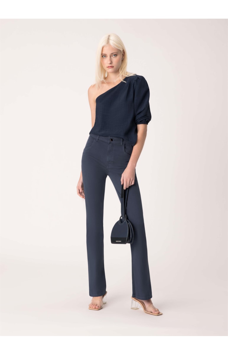 Calça Jogging Color Bootcut Marinho