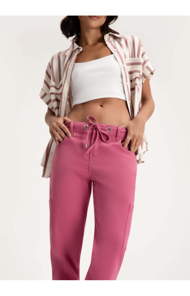 Calça Jogging Color Lara Cargo Rosa Dirty