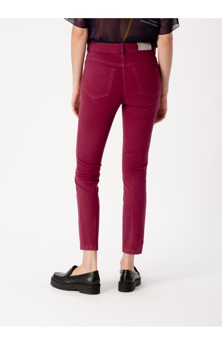 Calca Jogging Color Skinny 5-Pockets Bordeaux