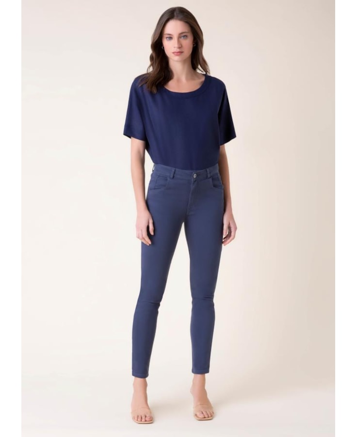 Calça Jogging Color Skinny Marinho