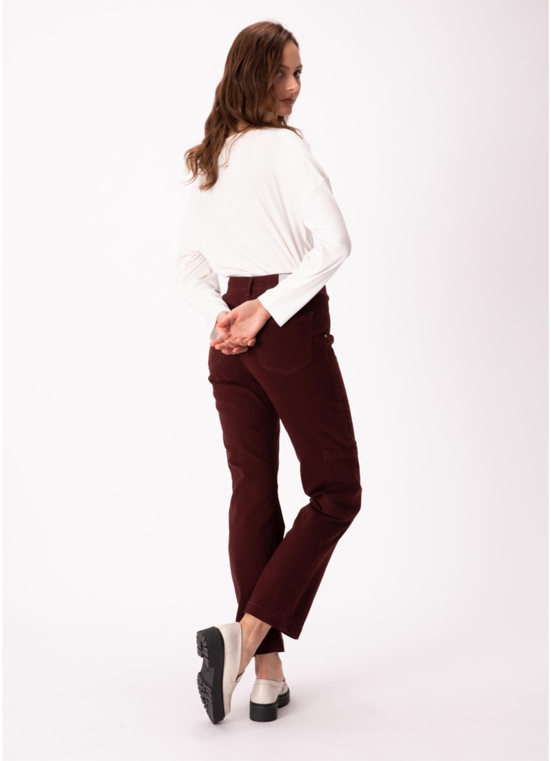 Calca Jogging Color Slouch Cargo Dark Brown