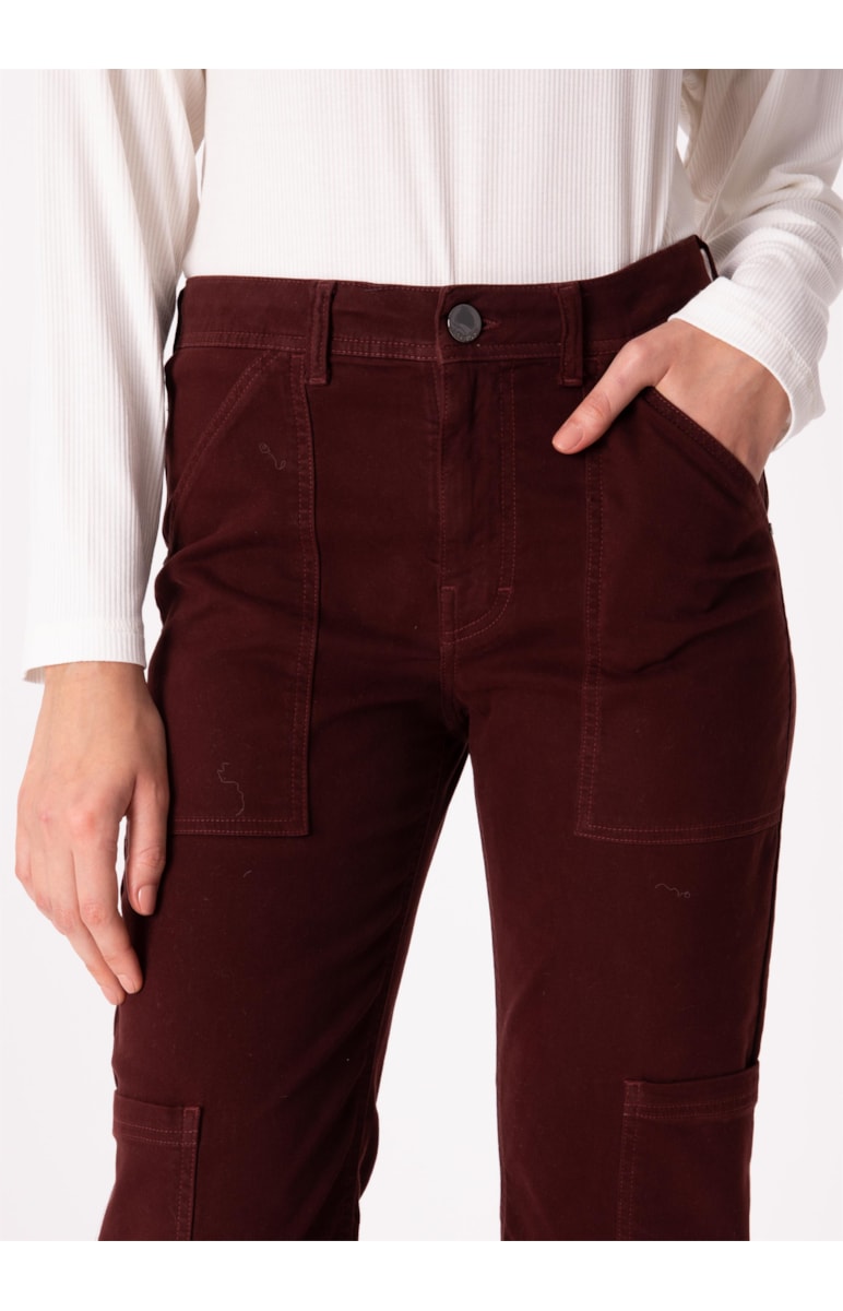 Calca Jogging Color Slouch Cargo Dark Brown