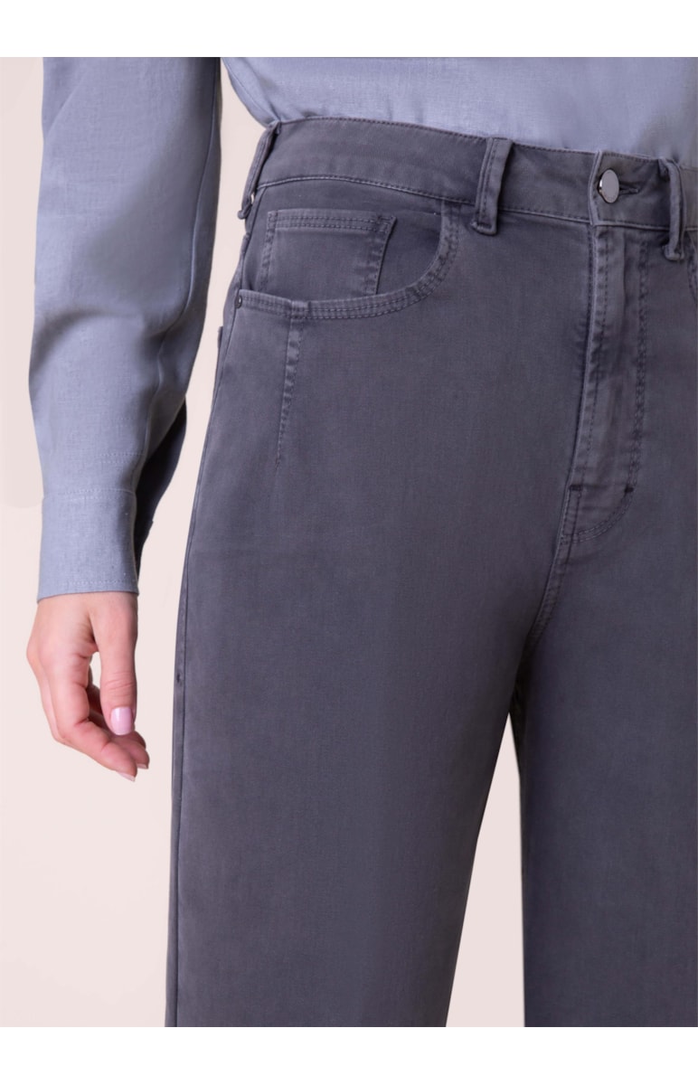 Calça Jogging Color Wide Leg Cropped Pen Grafite