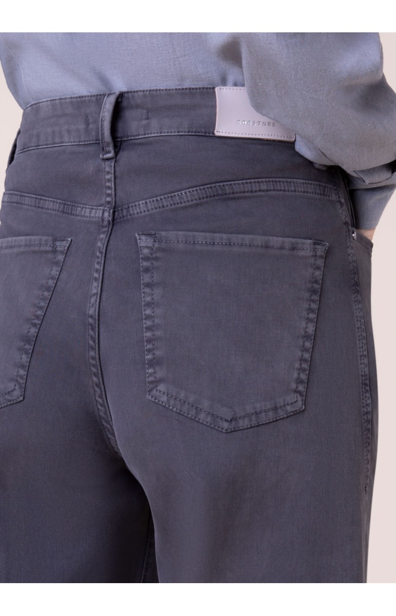 Calça Jogging Color Wide Leg Cropped Pen Grafite