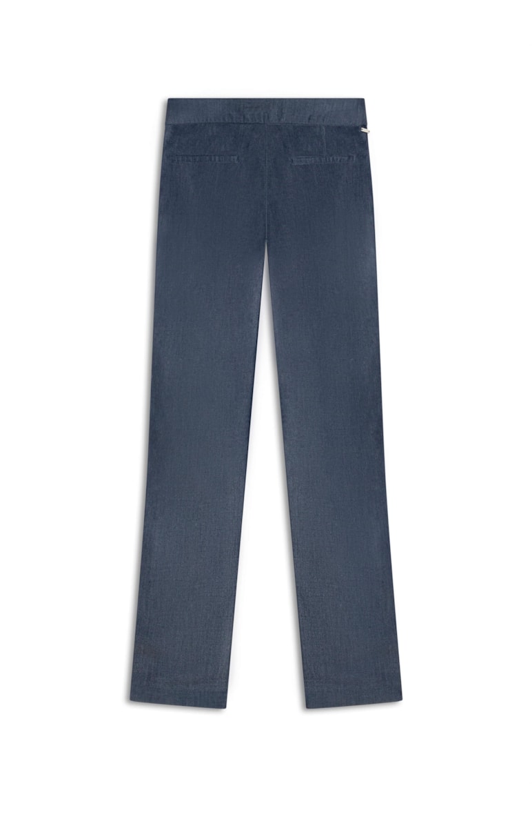 Calça Light Denim Reta 410 Lav.Escuro Destroyed