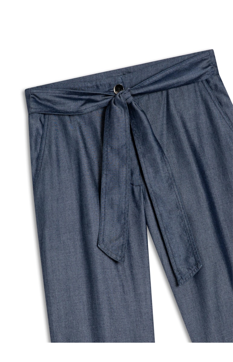 Calça Light Denim Reta 410 Lav.Escuro Destroyed