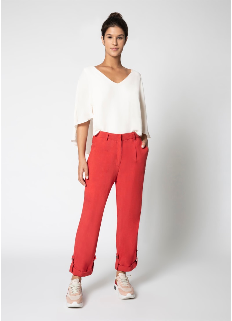 Calça Linho Martingale Vermelho