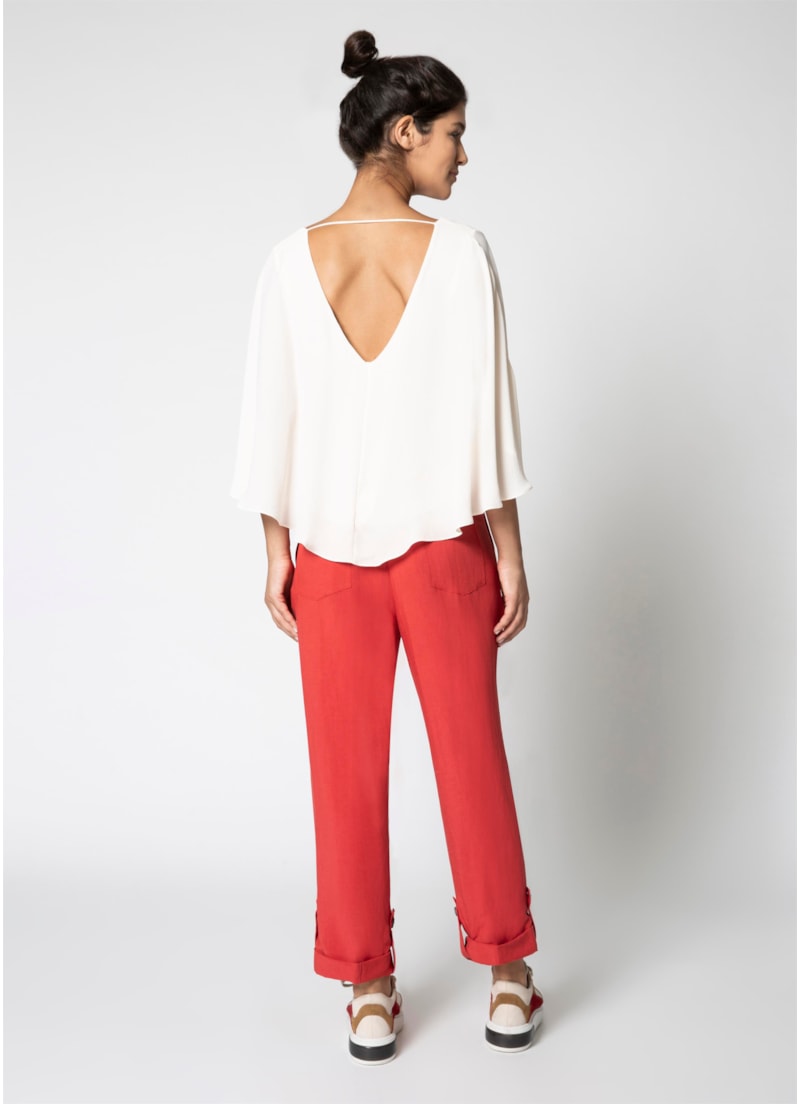 Calça Linho Martingale Vermelho