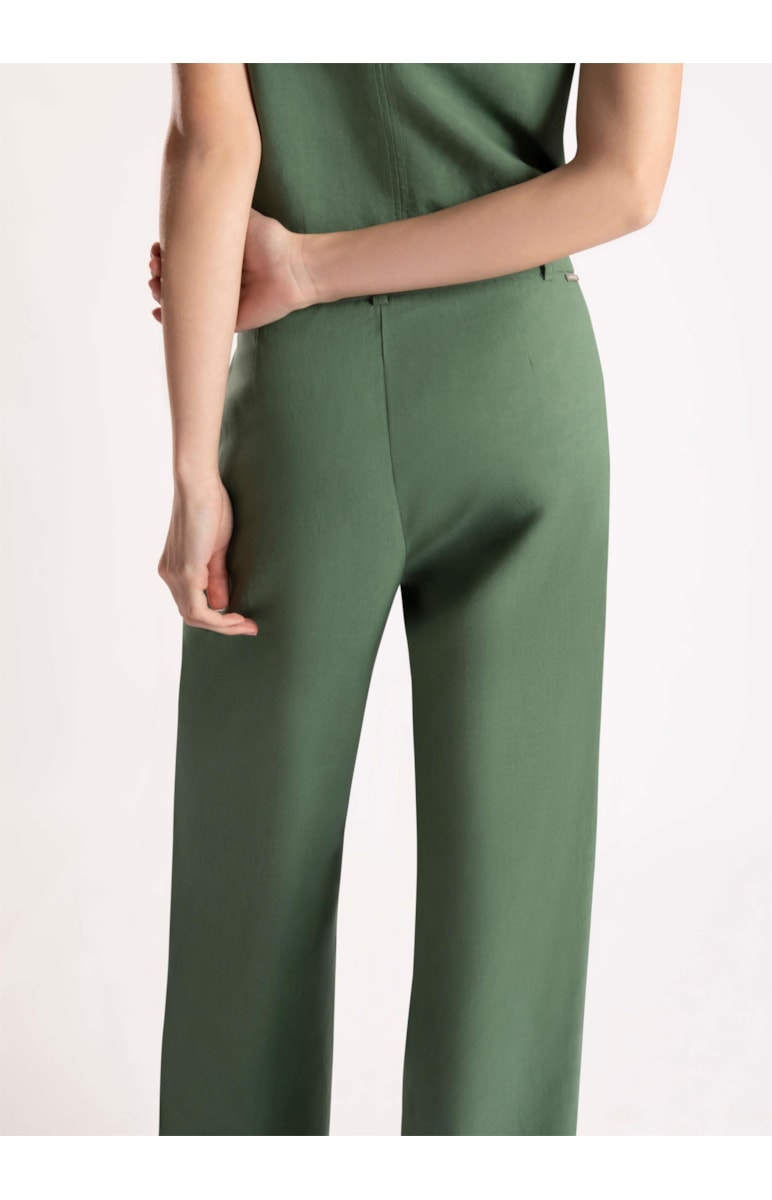 Calça Linho Melbourne Wide Leg Musgo