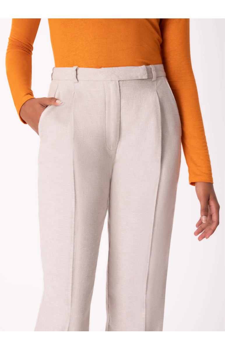 Calça Linho Reta Natural