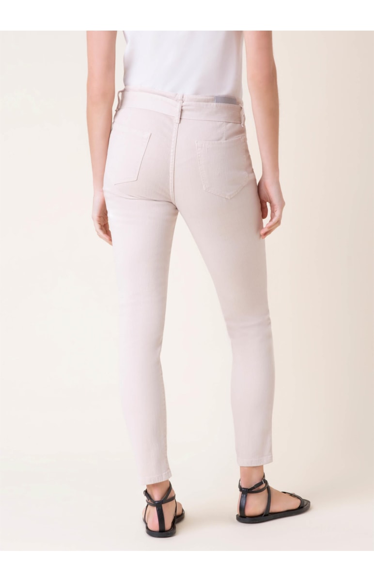 Calça Linho Skinny Bege
