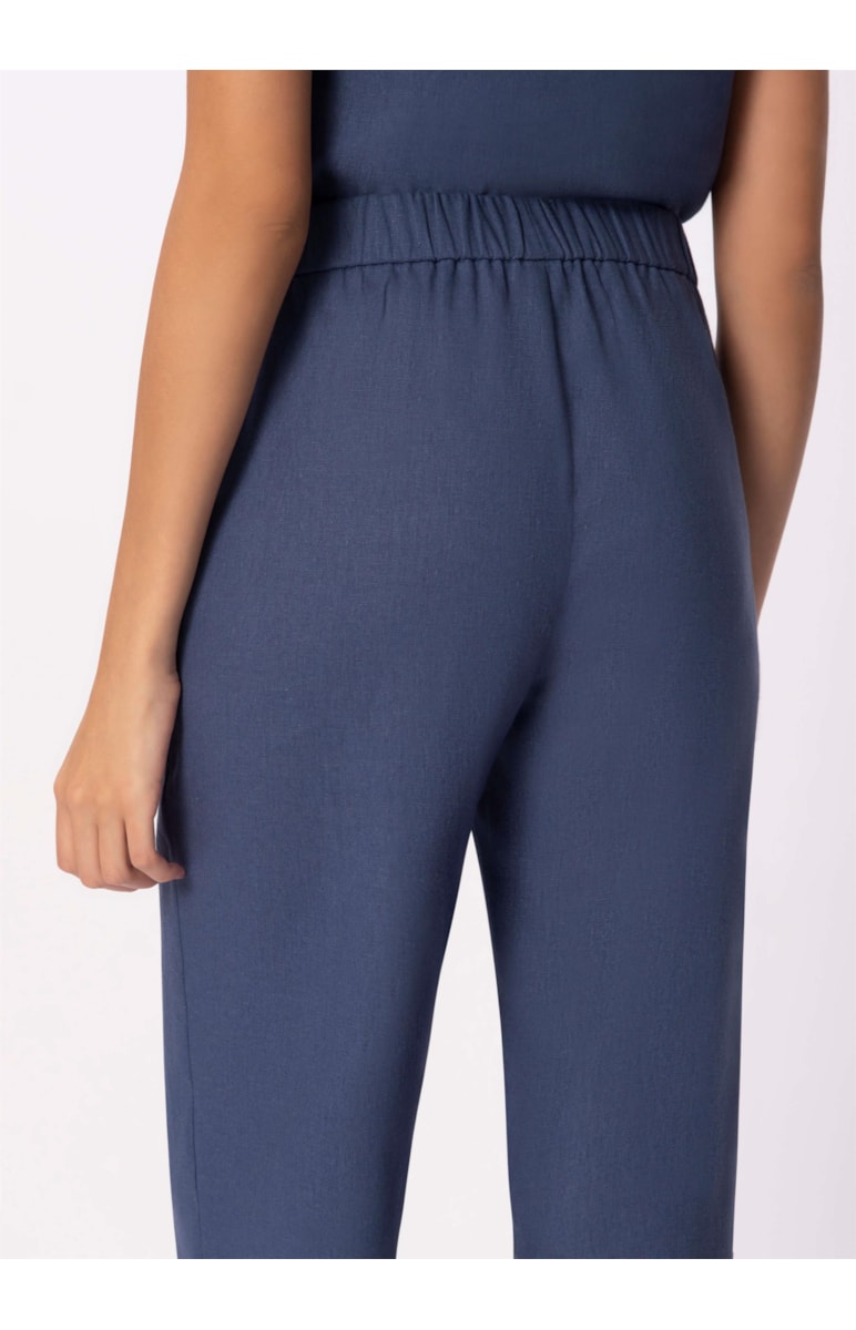 Calça Linho Washed Plus Azul Jeans