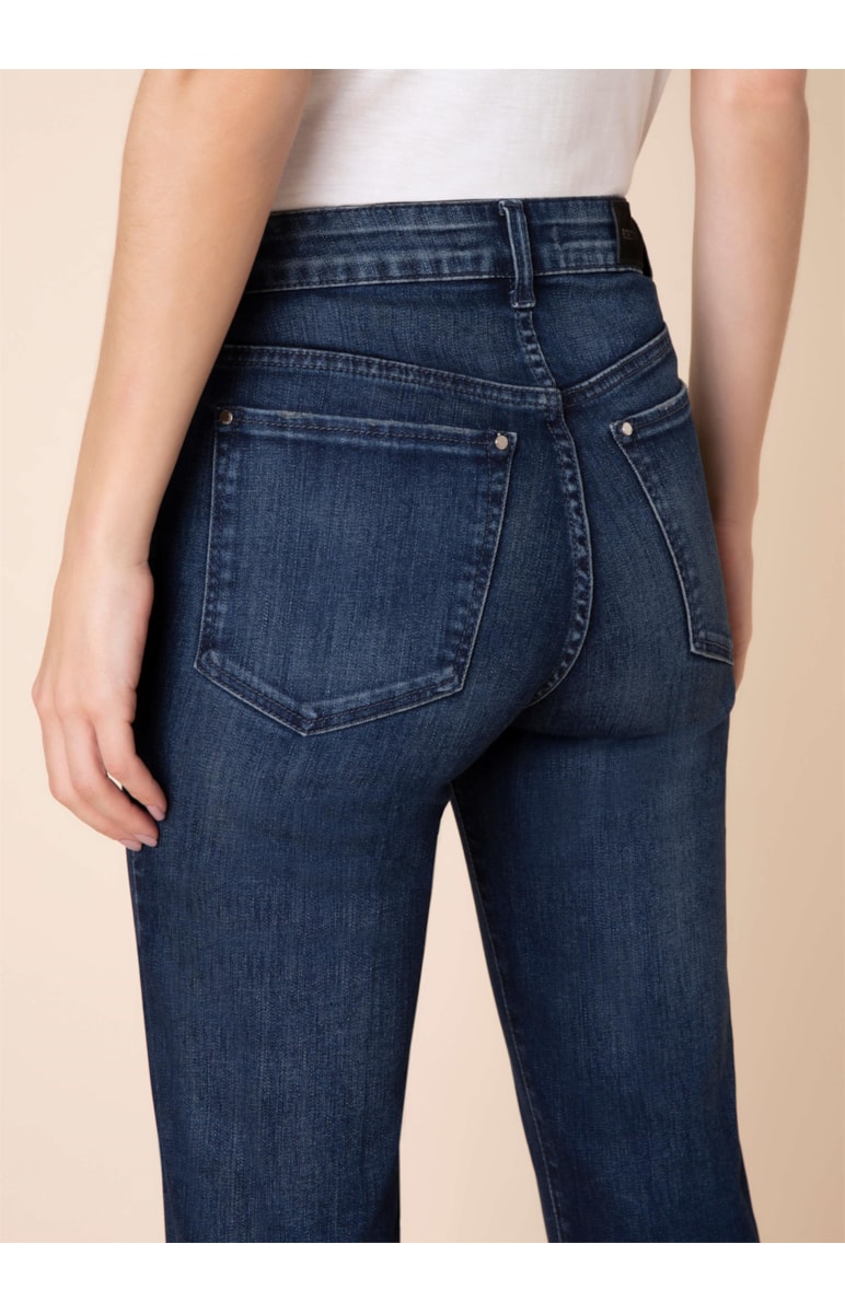Calça Marie Bootcut Bolso Diagonal 317 Lav.Escuro C/ Rebolo