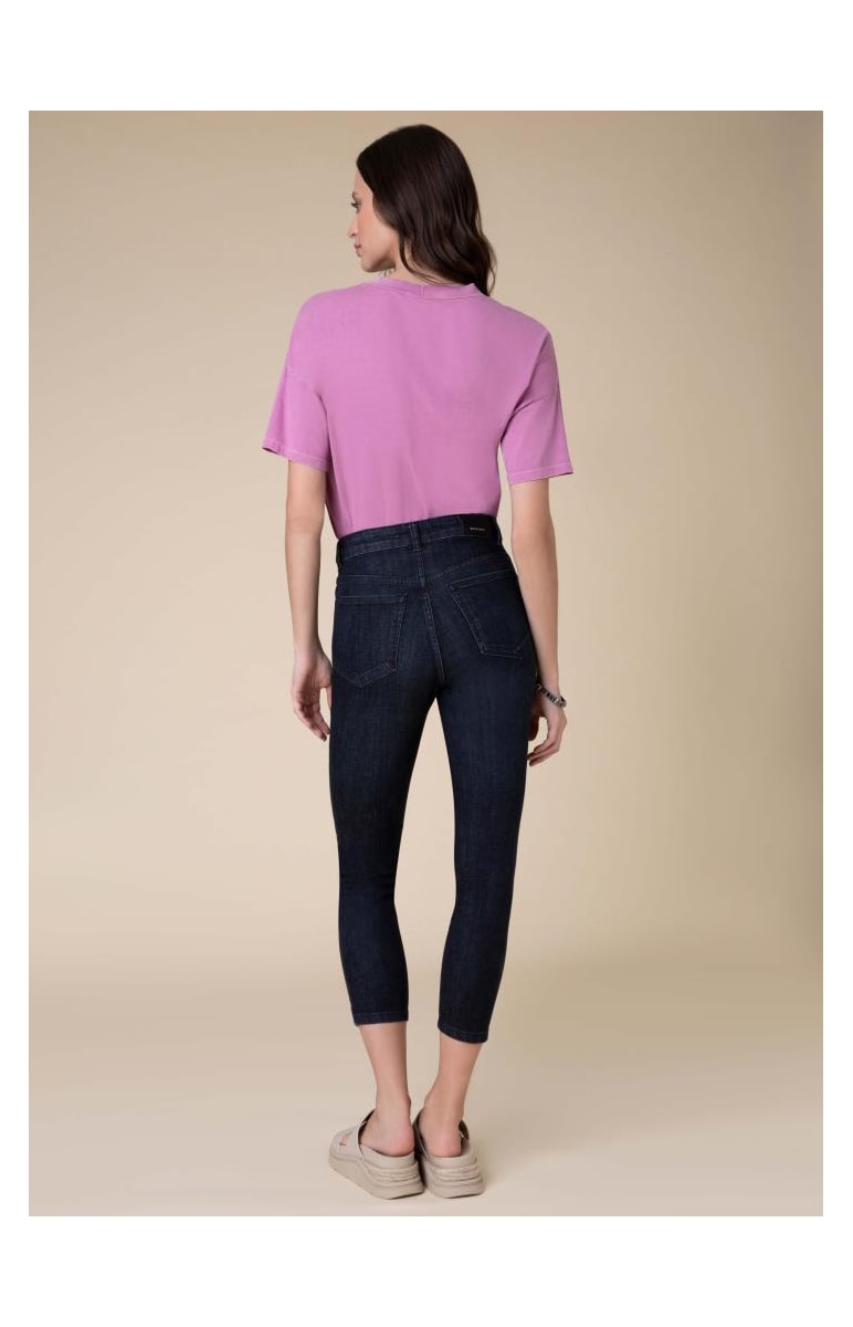 Calça Marie Cigarrete Elastic 319 Lav.Escuro C/ Resina