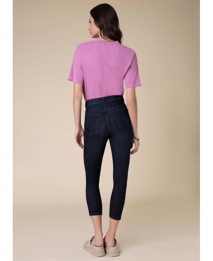 Calça Marie Cigarrete Elastic 319 Lav.Escuro C/ Resina