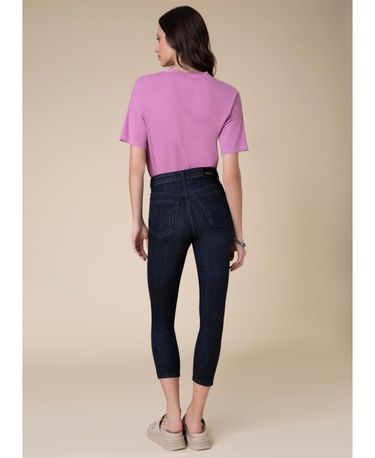 Calça Marie Cigarrete Elastic 319 Lav.Escuro C/ Resina