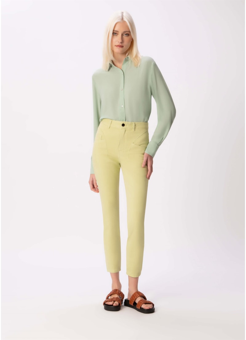 Calça Marrie Color Hiper Skinny Verde Maca