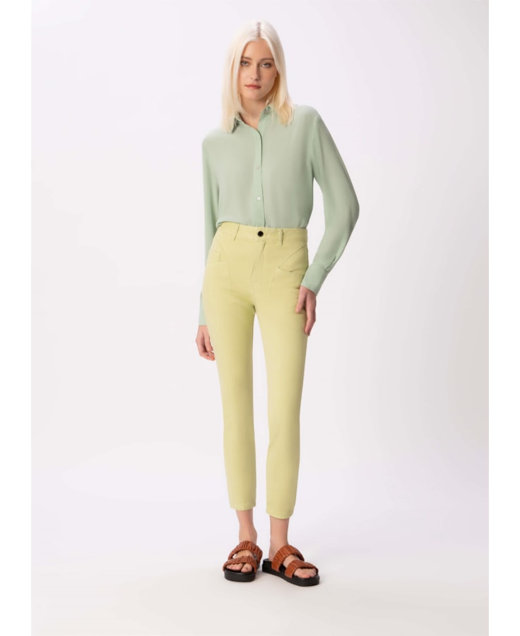 Calça Marrie Color Hiper Skinny Verde Maca
