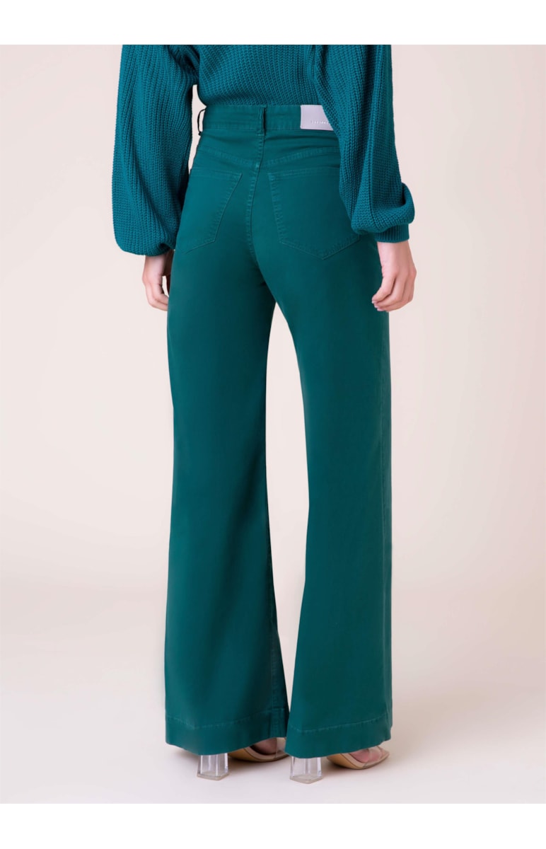 Calça Max Pantalona Verde Escuro
