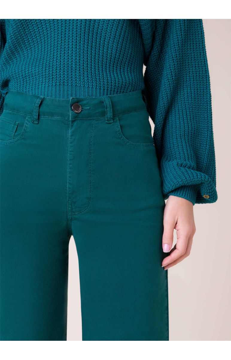 Calça Max Pantalona Verde Escuro