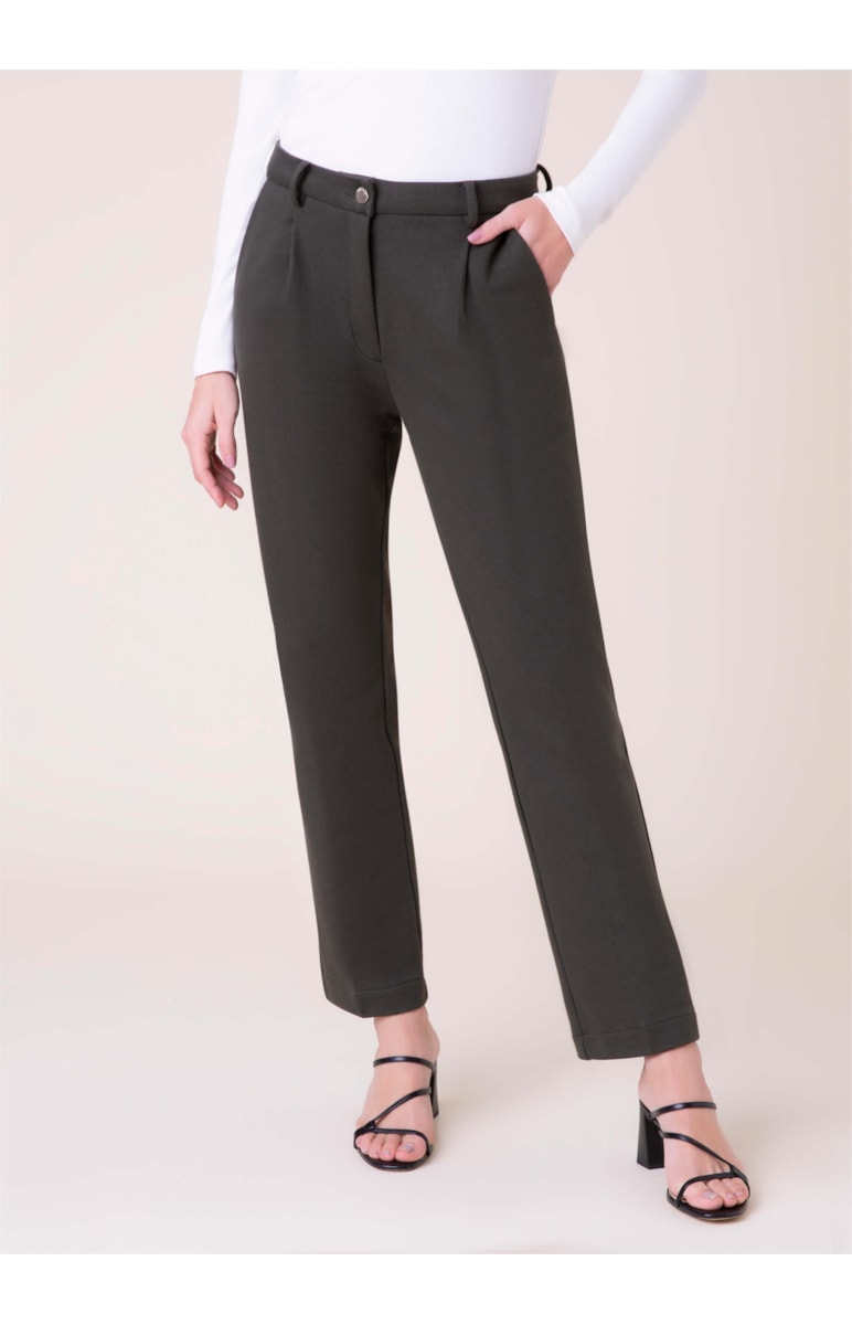 Calça Moletinho Carrot Verde Militar