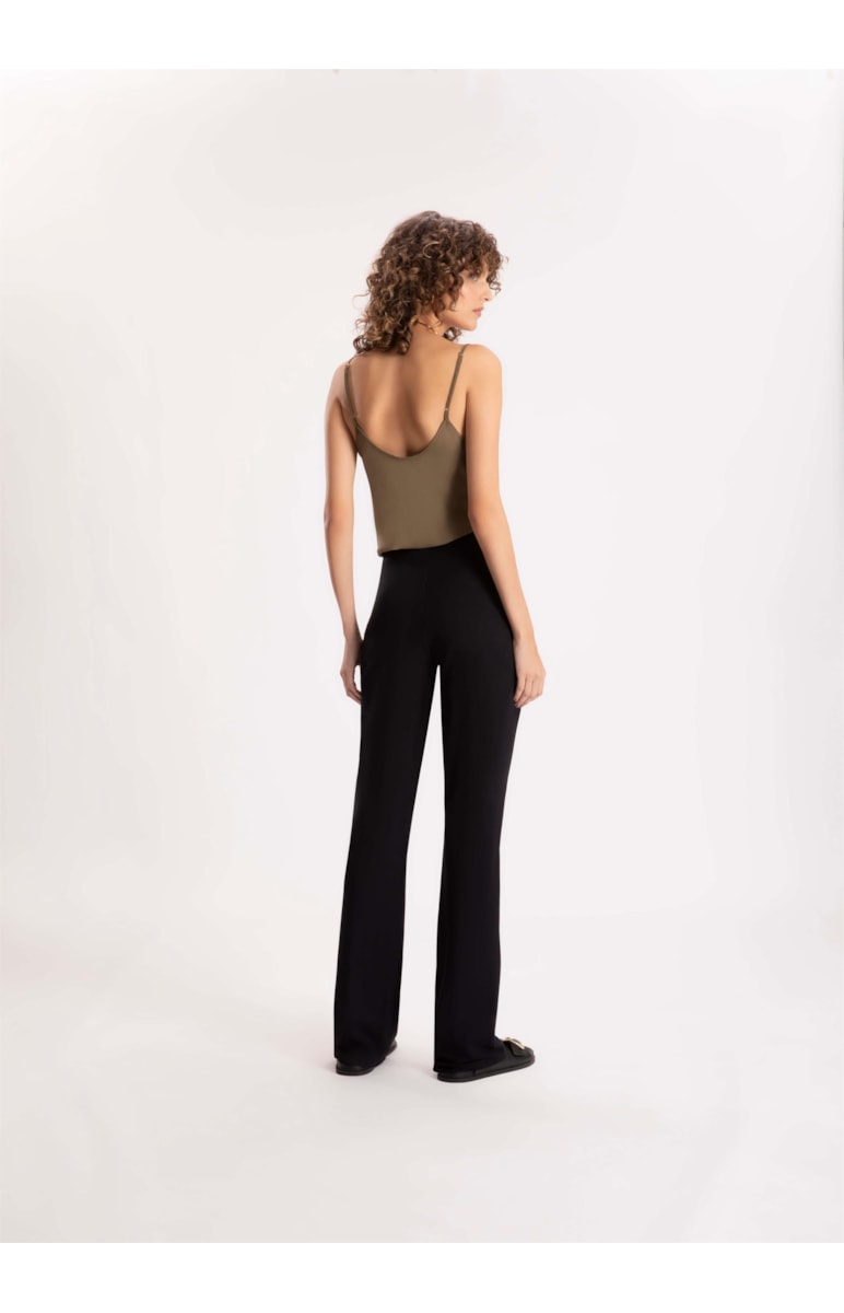 Calça Moletinho Heavy Bootcut Nervura Preto