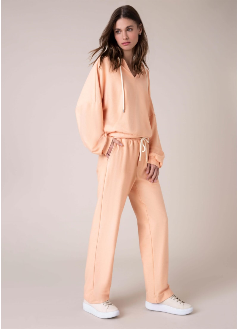Calça Moletom Fleece Laranja
