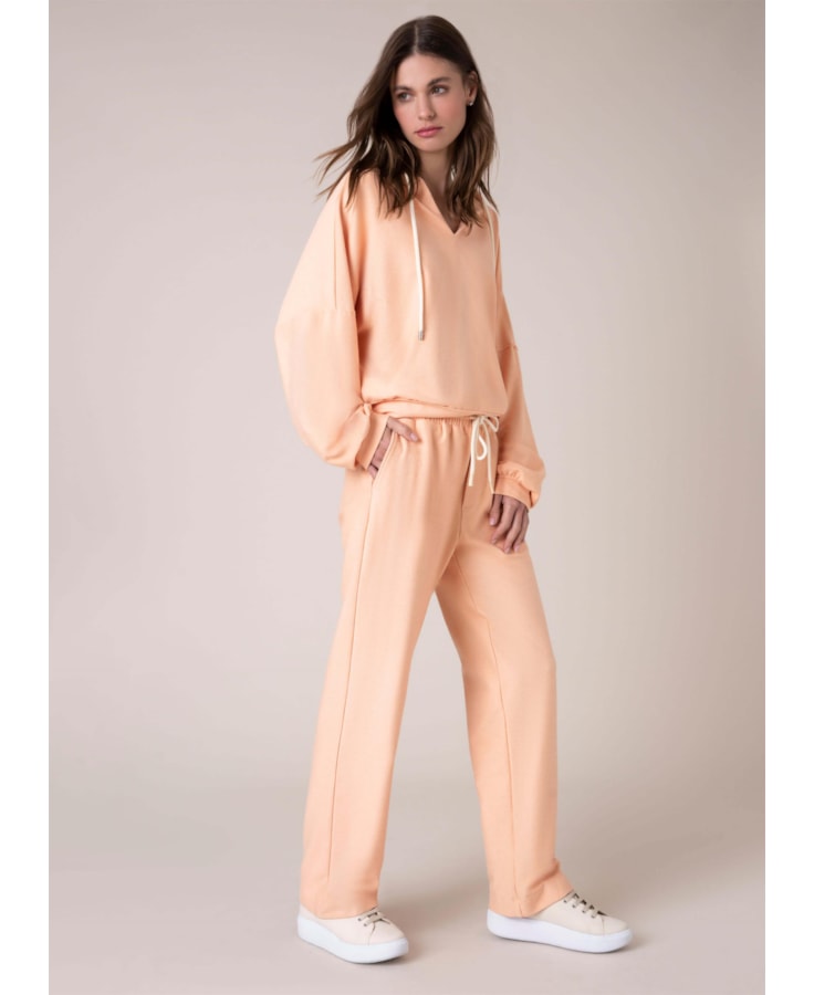 Calça Moletom Fleece Laranja