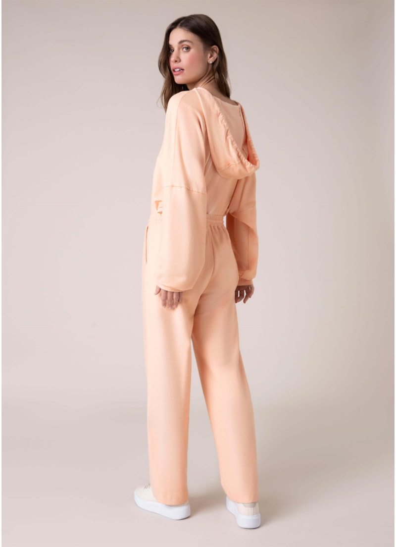 Calça Moletom Fleece Laranja