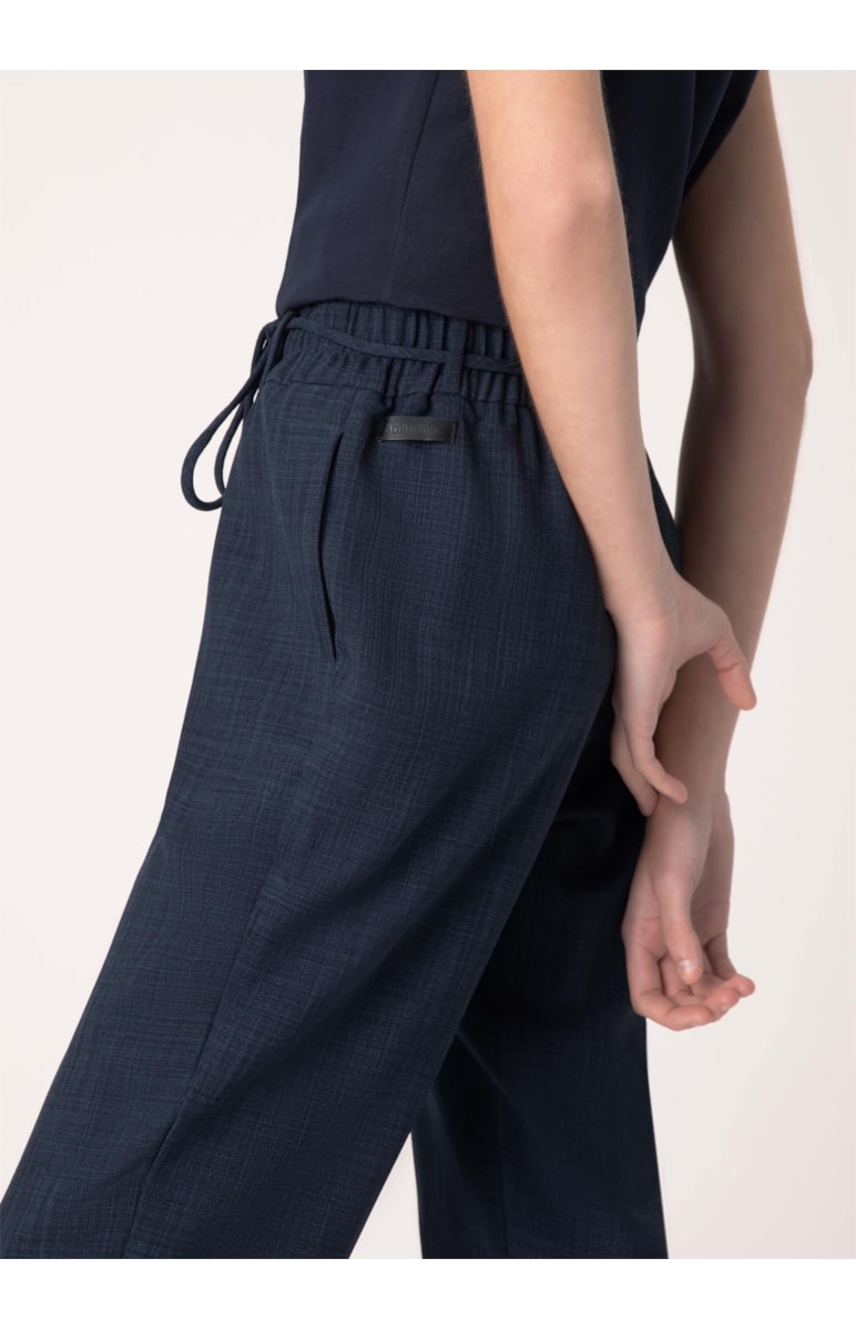 Calça Natural Check Cigarrete Marinho