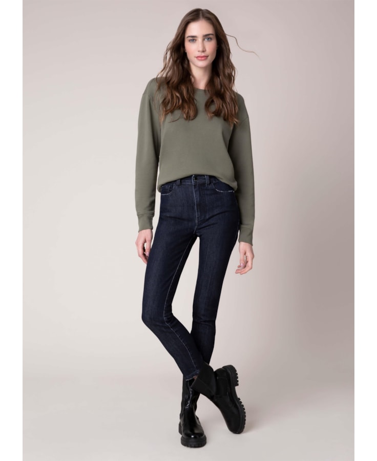 Calça Overcast Slouch 347 Lav.Escuro C/ Rebolo