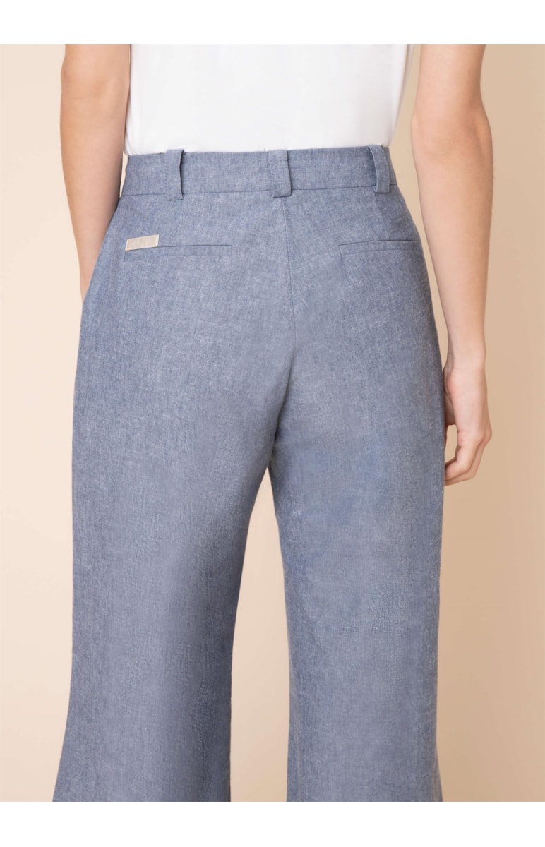 Calça Pantacourt Azul Jeans