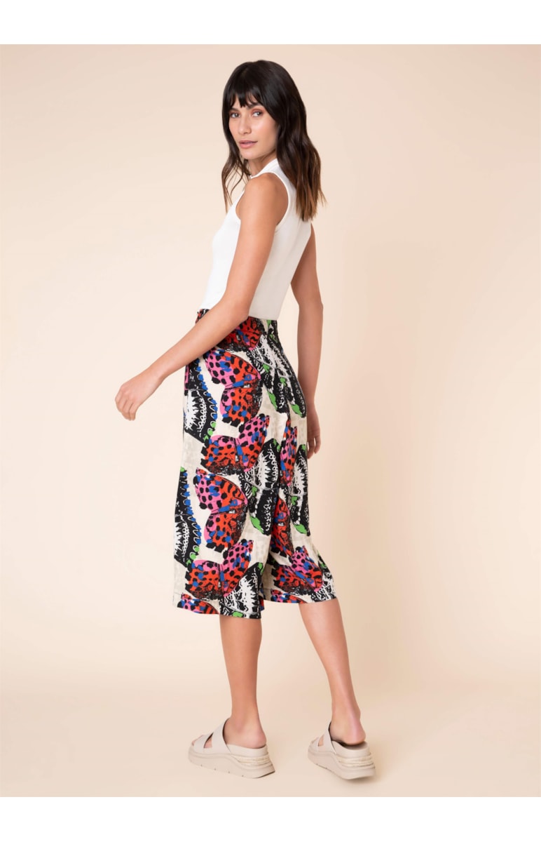 Calça Pantacourt Butterfly Estampado
