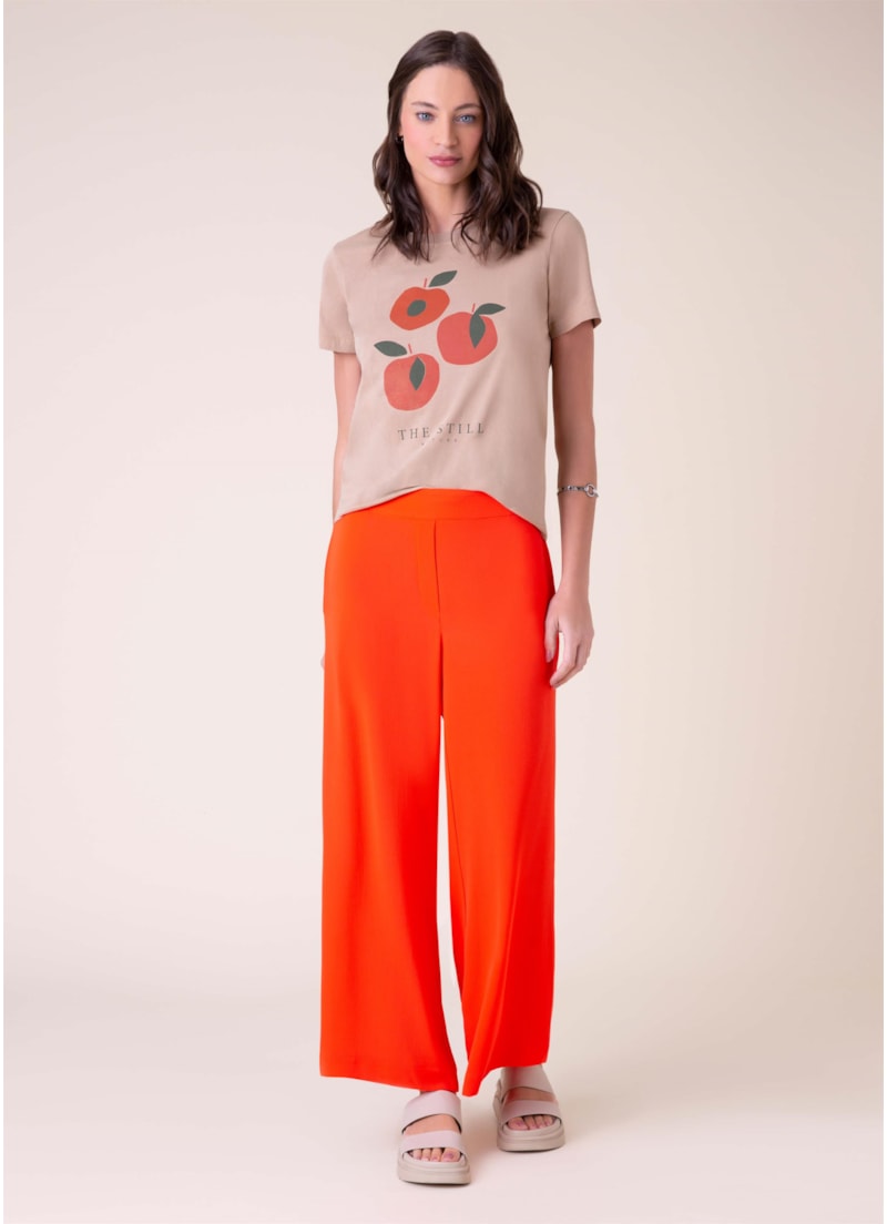 Calça Pantalona Crepe Laranja