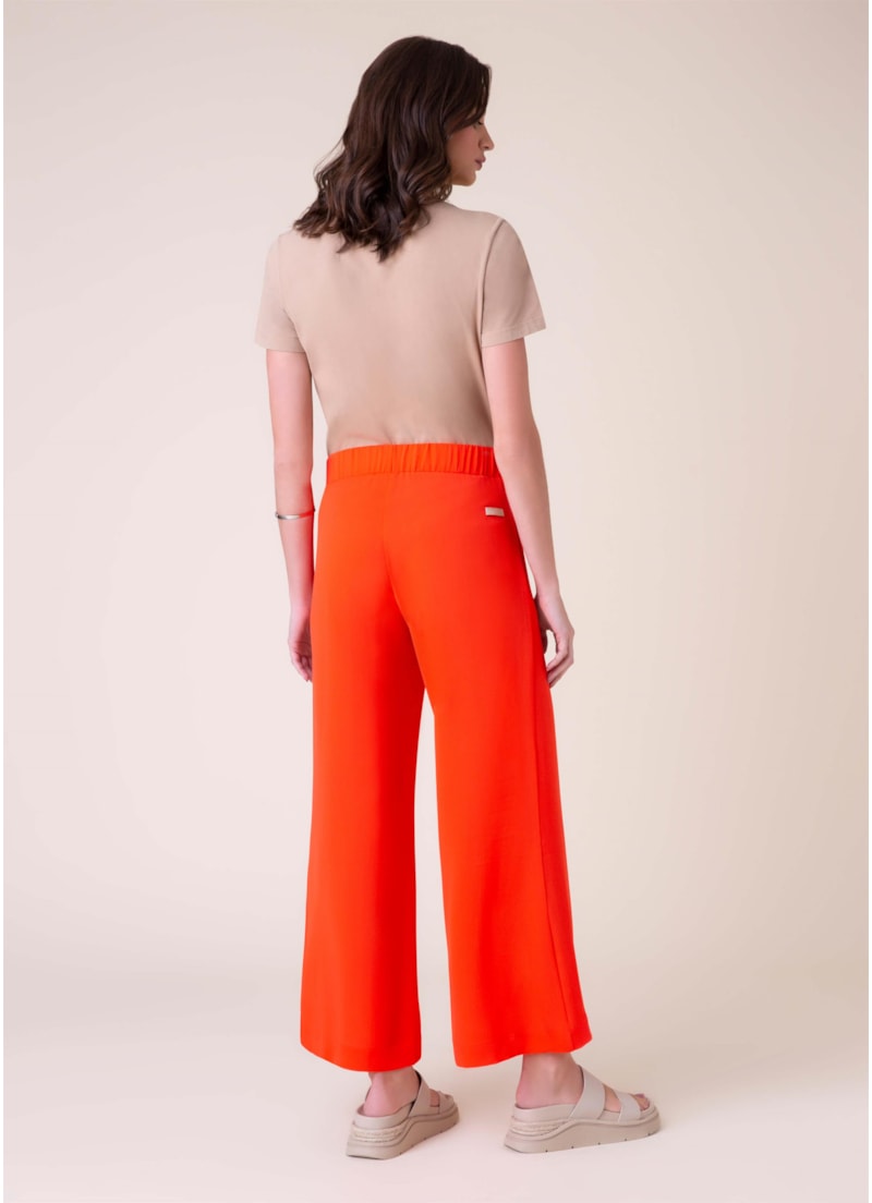 Calça Pantalona Crepe Laranja